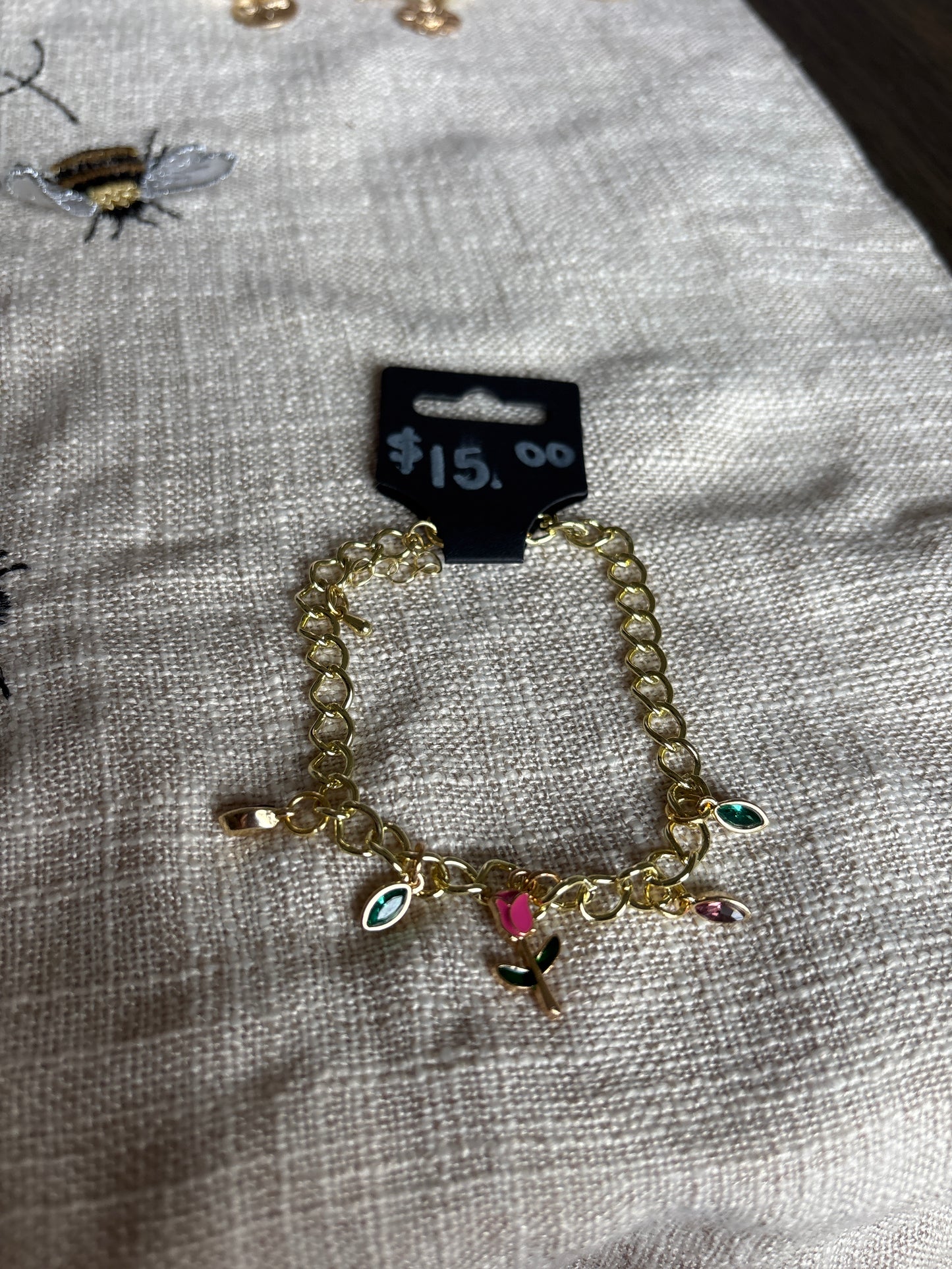 Tulip charm bracelet