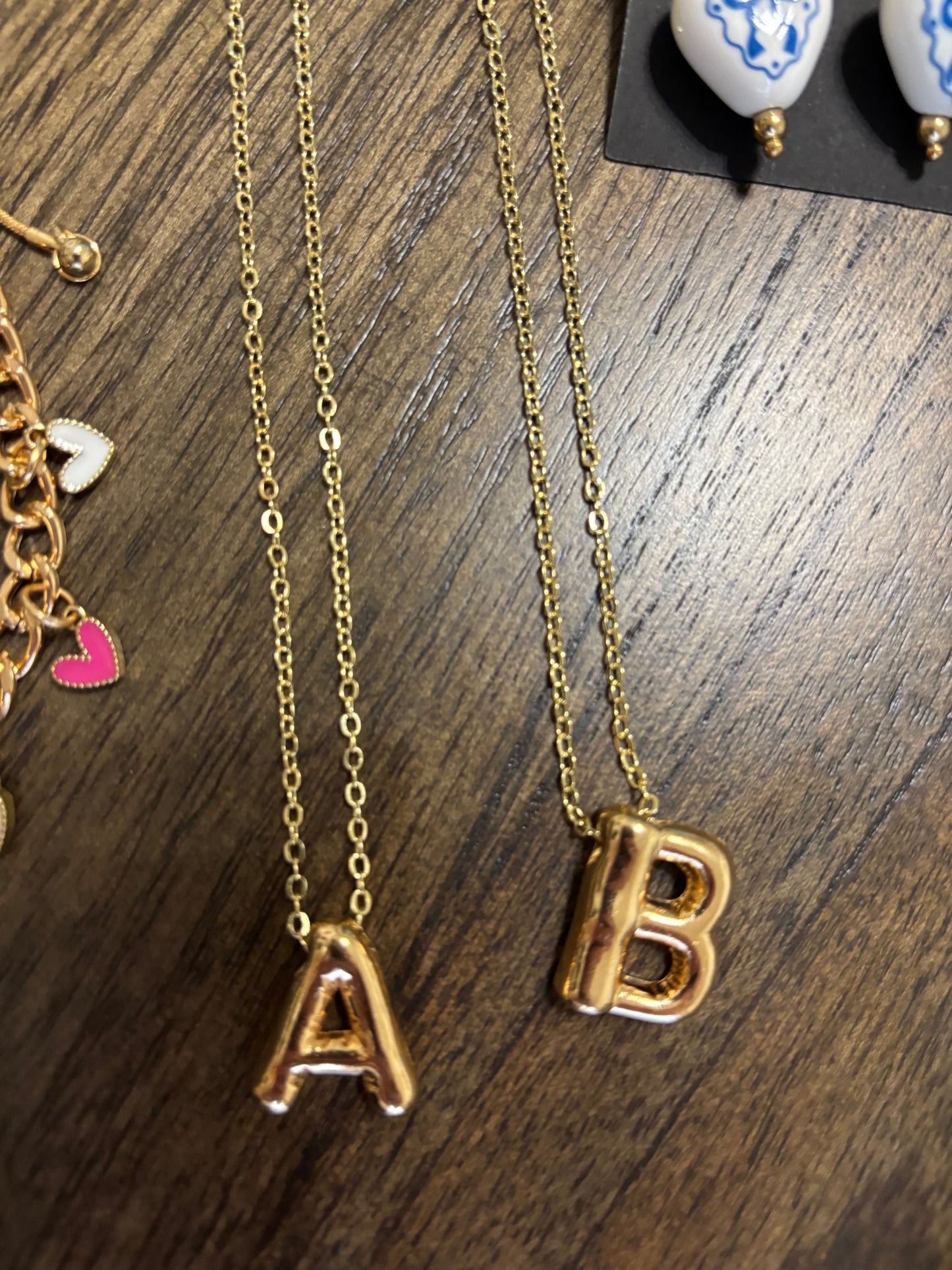 Bubble letter necklace