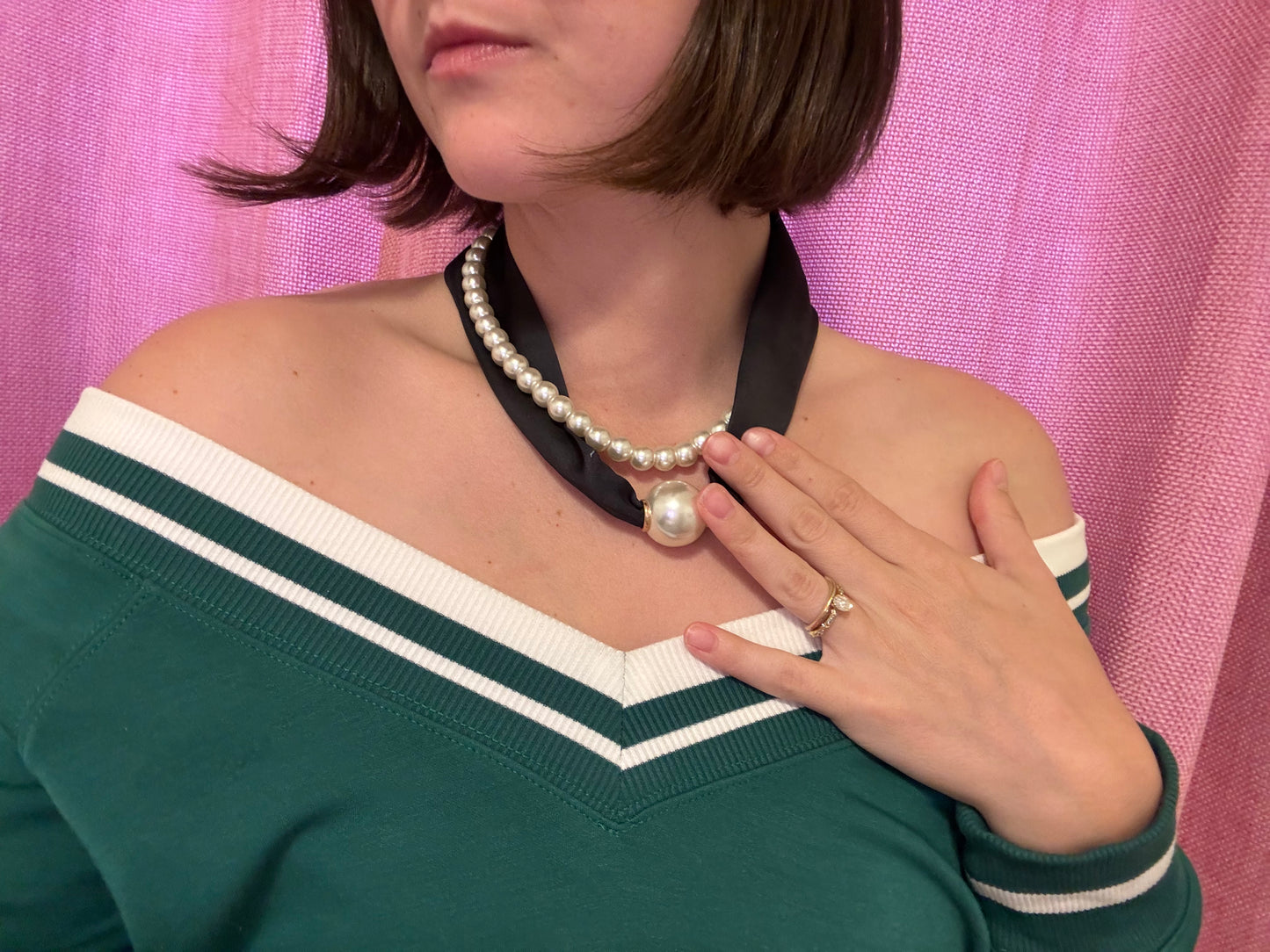Pearl scarf/necklace