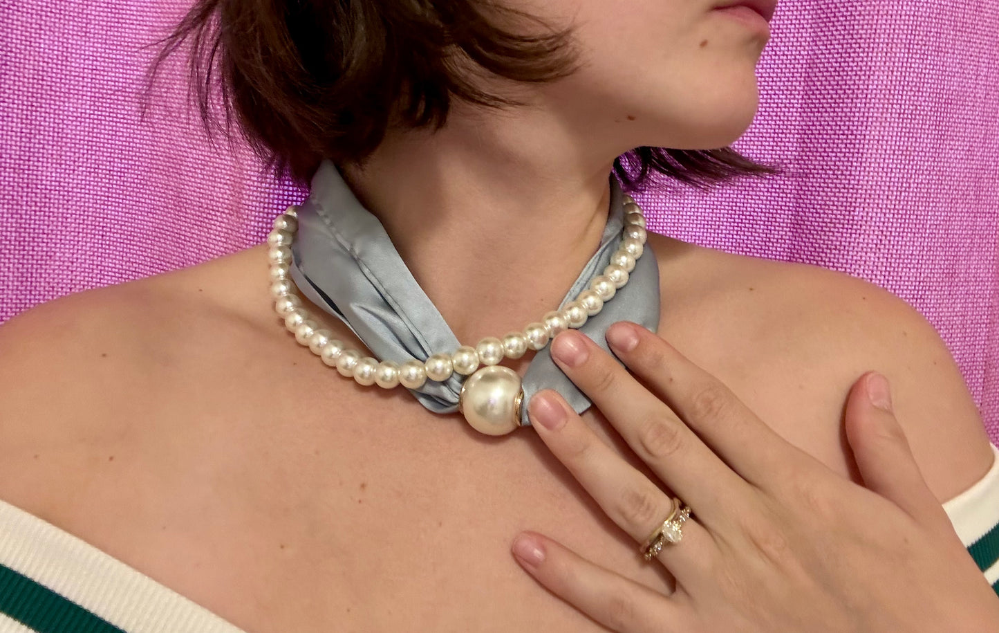 Pearl scarf/necklace
